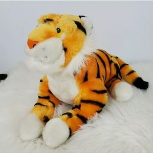 Vintage Disney Parks Disneyland Aladdin Rajah Orange Black Tiger Plush 15"